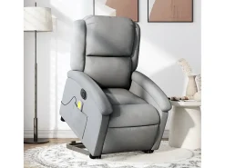 Poltrona* Poltrona elétrica reclinável massagens tecido -claro SHL279381 Cinzento