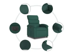 Poltrona* Poltrona elétrica reclinável tecido verde-escuro SHL420849 Verde pinho