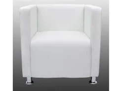 Poltrona em forma de cubo couro artificial PT161045^ Poltrona