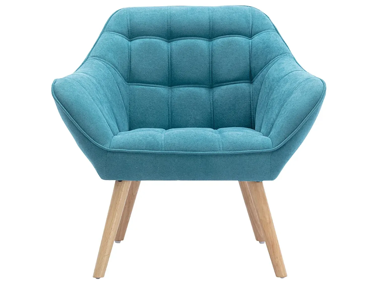 Poltrona*Vente-unique Poltrona em tecido azul acolchoado. Estilo escandinavo. CASERTA Azul turquesa