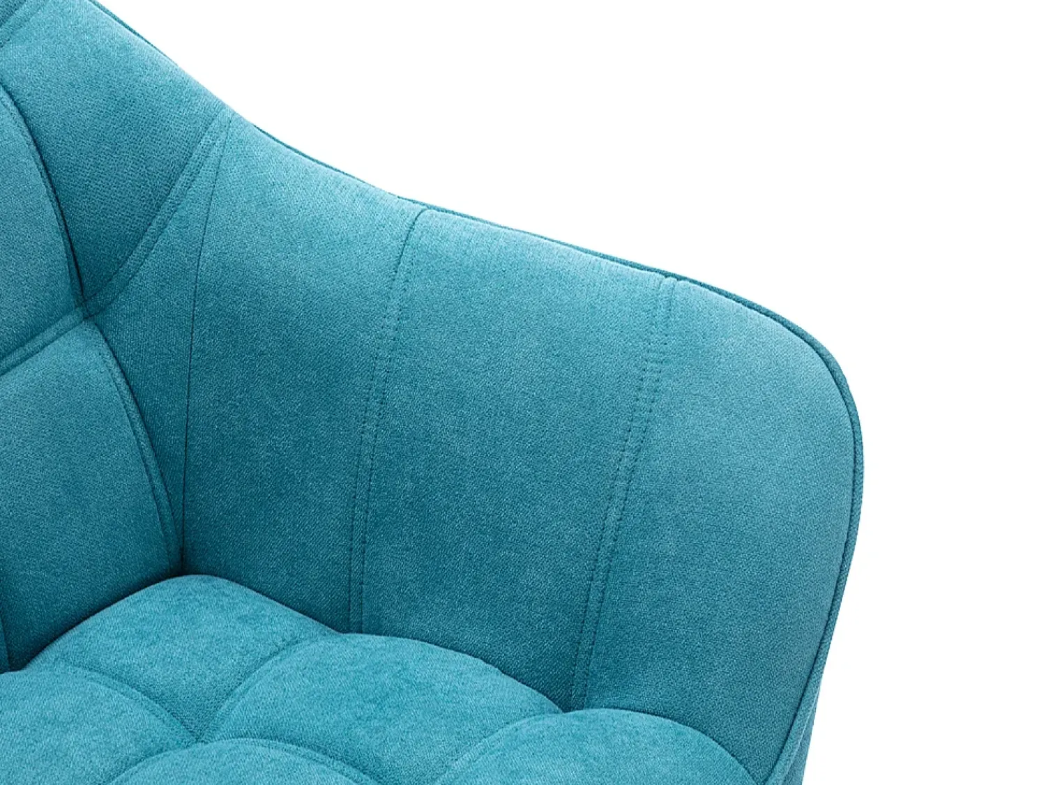 Poltrona*Vente-unique Poltrona em tecido azul acolchoado. Estilo escandinavo. CASERTA Azul turquesa