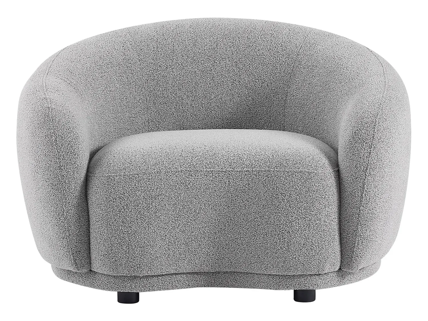 Poltrona*Vente-unique Poltrona em tecido bouclé cinza BOVANA de Pascal Morabito Cinzento