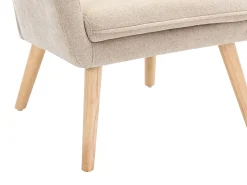Poltrona|Vente-unique Poltrona em tecido cor , estilo escandinavo SERINO Bege