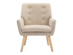 Poltrona|Vente-unique Poltrona em tecido cor , estilo escandinavo SERINO Bege