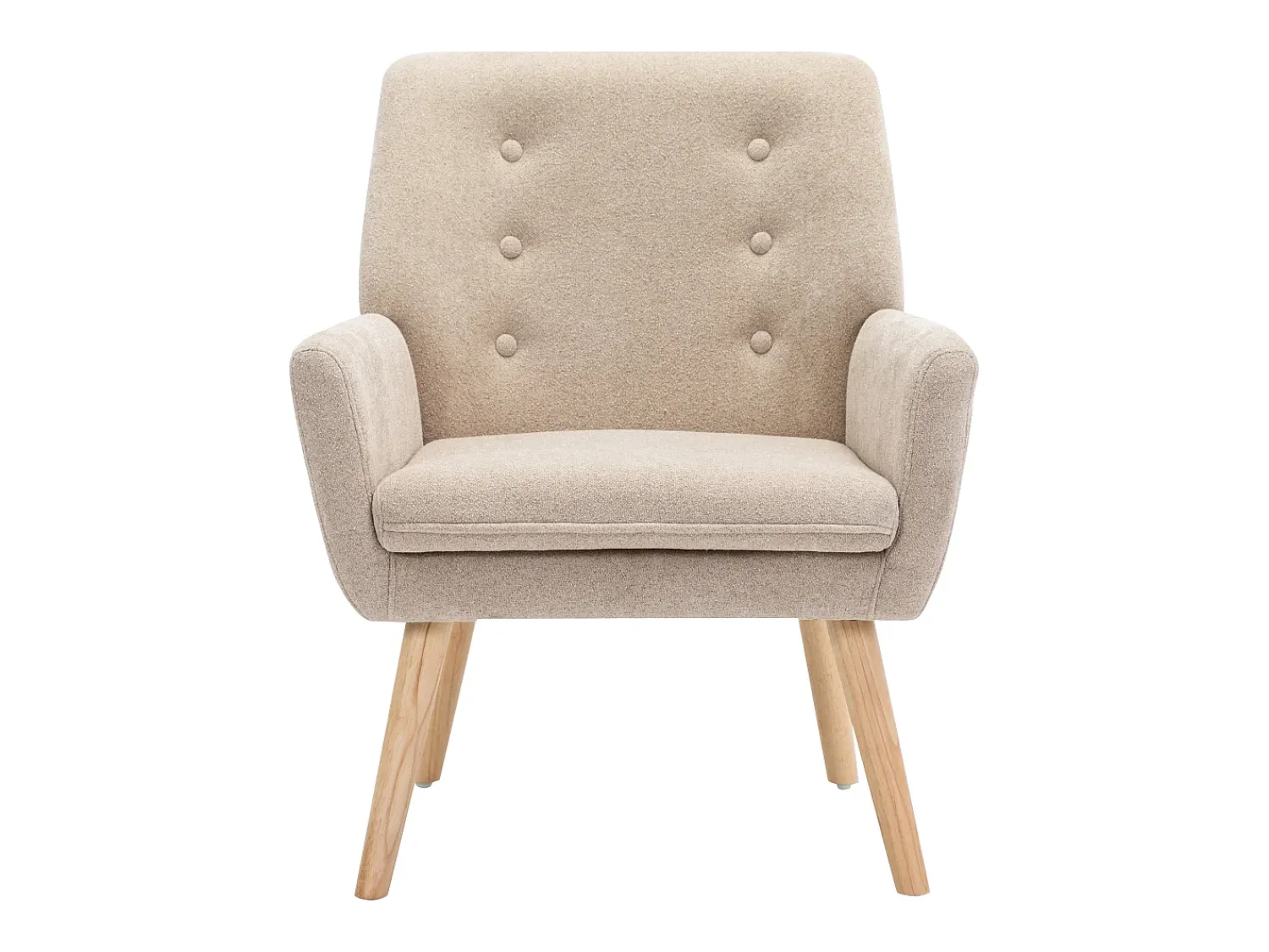 Poltrona|Vente-unique Poltrona em tecido cor , estilo escandinavo SERINO Bege