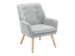 Poltrona|Vente-unique Poltrona em tecido cor cinza, estilo escandinavo SERINO Cinzento