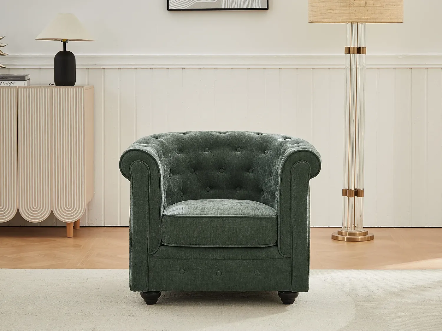 Vente-unique Poltrona em tecido cor forma mítica CHESTERFIELD^ Poltrona