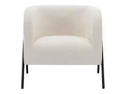 Poltrona|Vente-unique Poltrona em tecido de cor e estilo design - BLINODA Bege