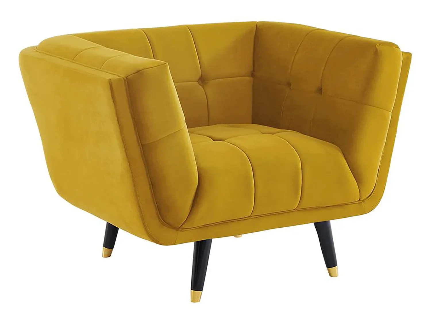 Sale Vente-unique Poltrona em veludo ocre - SAMANTHA II Amarelo