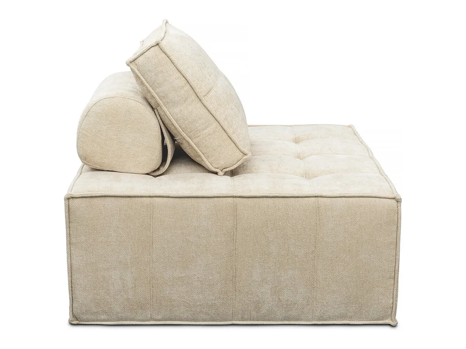 Sofá|Habitat et jardin Poltrona estilo veludo - 96 x 100 x 89 cm - Bege
