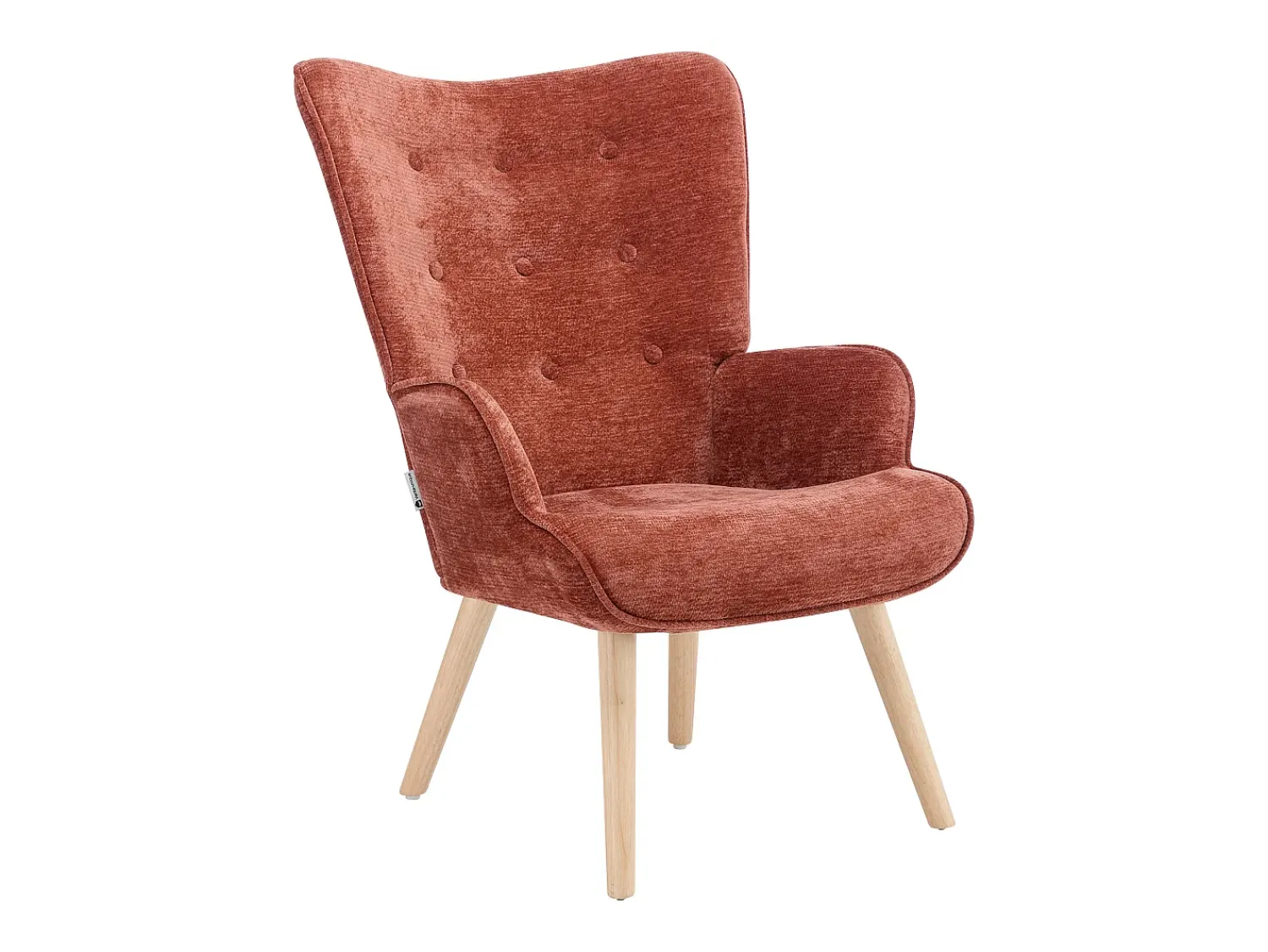 Poltrona|Vente-unique Poltrona estofada em tecido texturizado VATELY Terracota