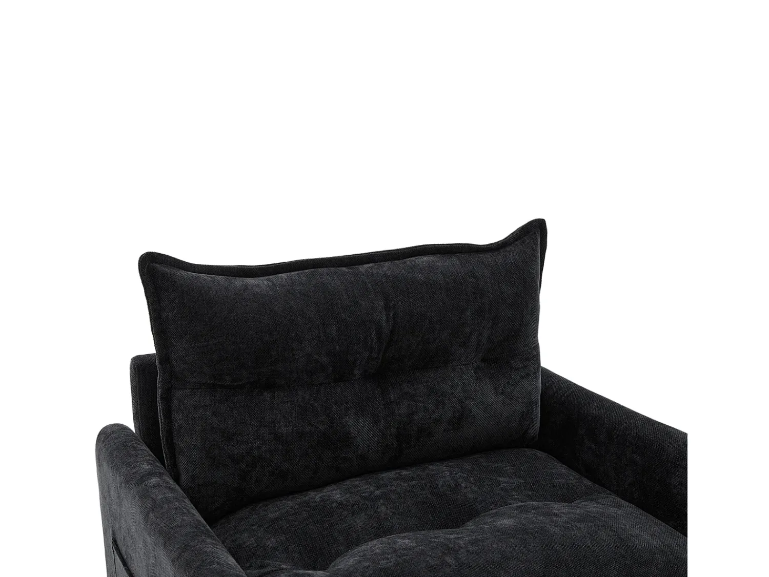 Sale Hauss Spole Poltrona giratória com bolso lateral - Tecido chenille - Preto