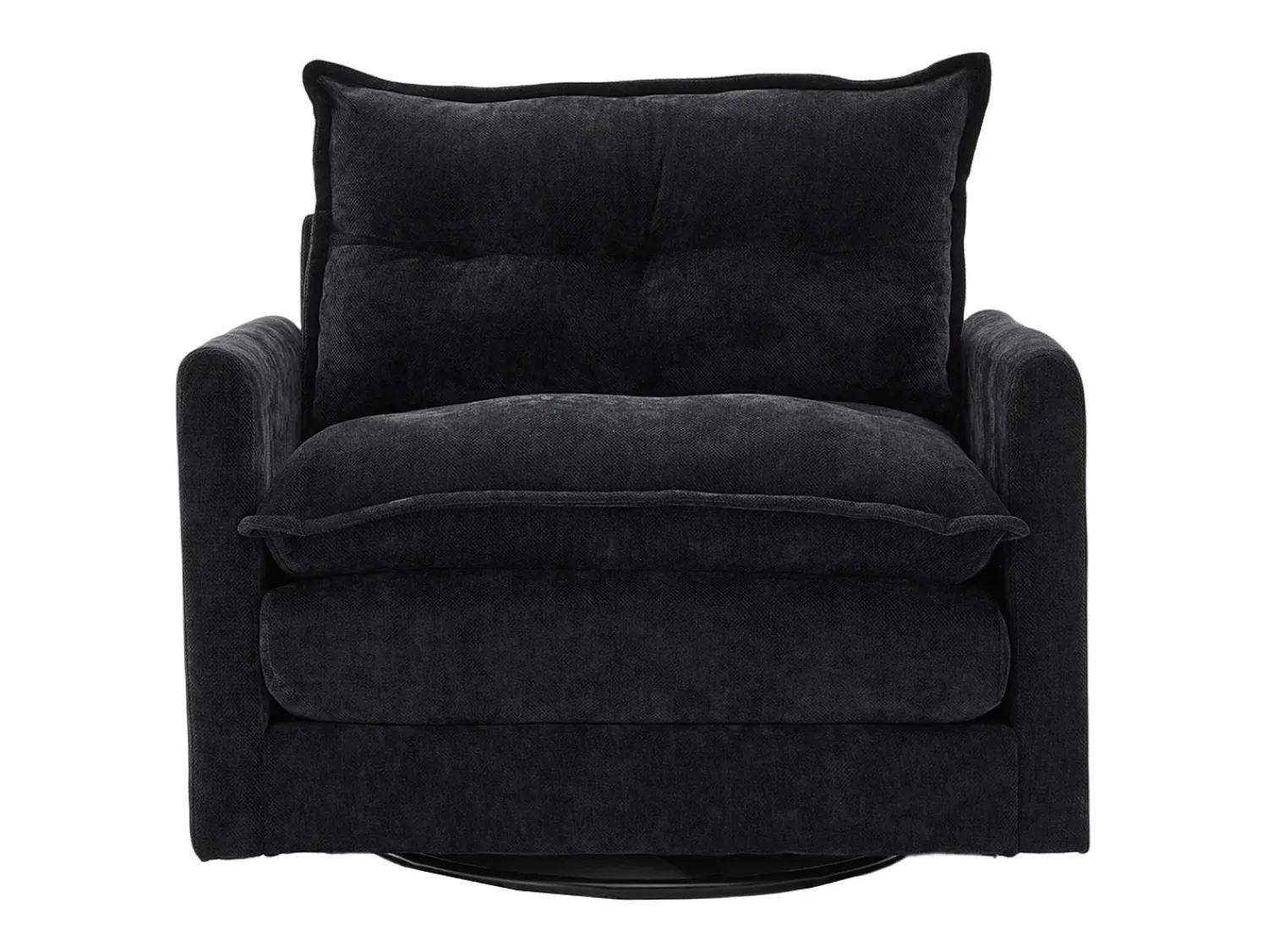 Sale Hauss Spole Poltrona giratória com bolso lateral - Tecido chenille - Preto