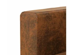 Poltrona*vidaxl Poltrona marrom 82x73x82 cm camurça sintética Natural claro
