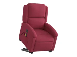Poltrona| Poltrona massagens elevatória elétrica veludo -tinto SHL880212 Vermelho