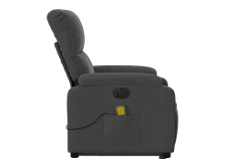 Poltrona* Poltrona massagens elétrica elevatória microfibra cinza-escuro SHL449417 Cinza antracite