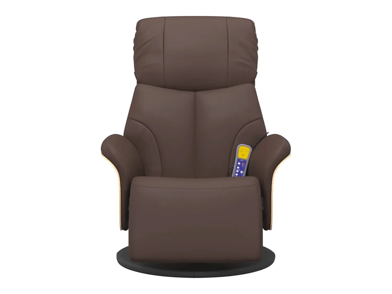 Poltrona massagens recl. com apoio pés couro artificial SHL164163^ Poltrona