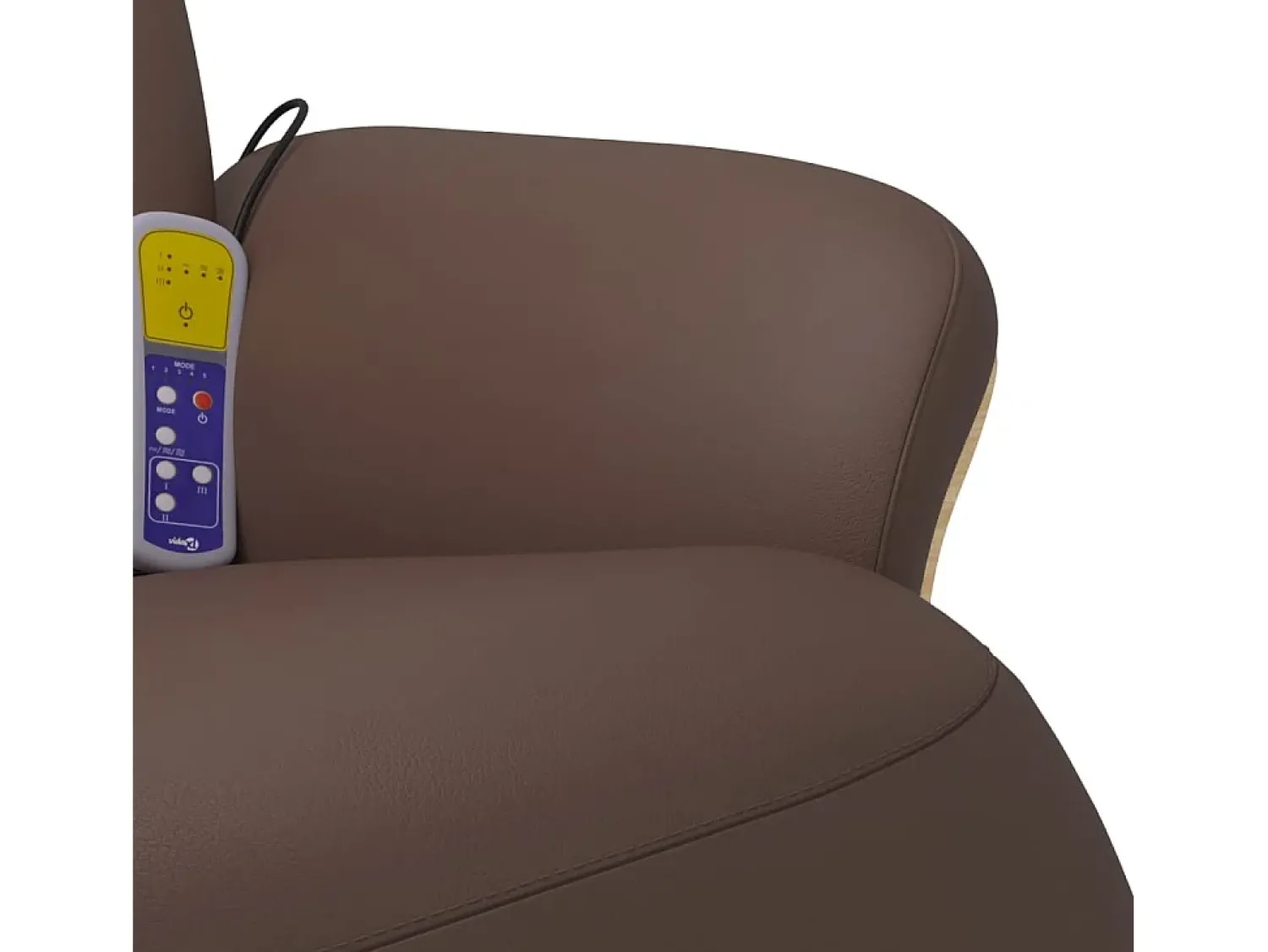 Poltrona massagens recl. com apoio pés couro artificial SHL164163^ Poltrona