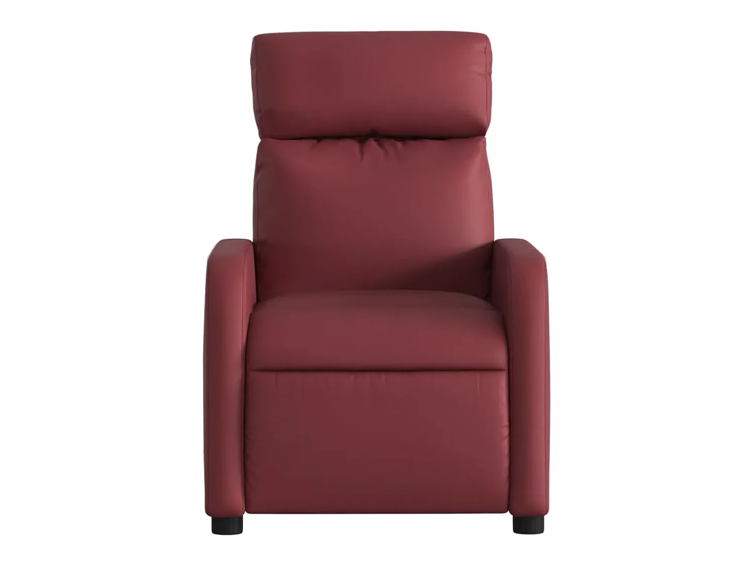 Poltrona* Poltrona massagens reclinável couro artificial tinto SHL170632 Vermelho