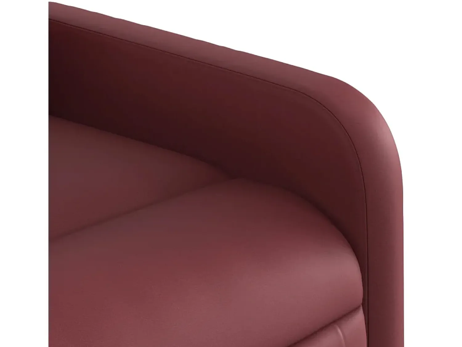 Poltrona* Poltrona massagens reclinável couro artificial tinto SHL170632 Vermelho