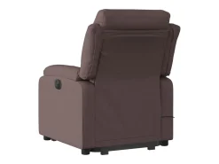 Poltrona|vidaxl Poltrona massagens reclinável elevatória tecido -escuro Castanho