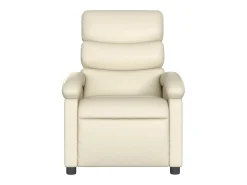 Poltrona* Poltrona massagens reclinável elétrica couro artificial SHL798389 Creme