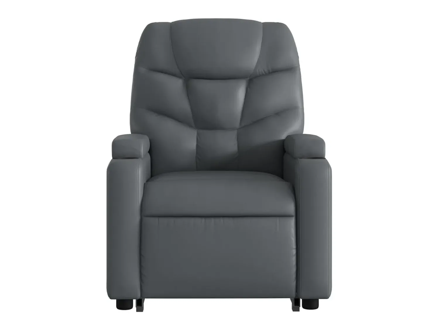 Hot Poltrona massagens reclinável elevatória couro artif. SHL158250 Cinzento
