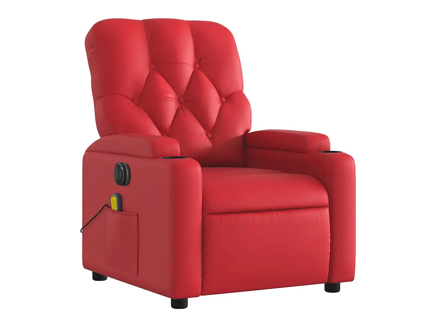 Poltrona| Poltrona massagens reclinável elétrica couro artif. SHL977858 Vermelho