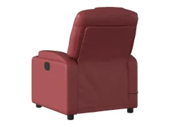 Poltrona| Poltrona massagens reclinável couro artificial tinto SHL731091 Vermelho