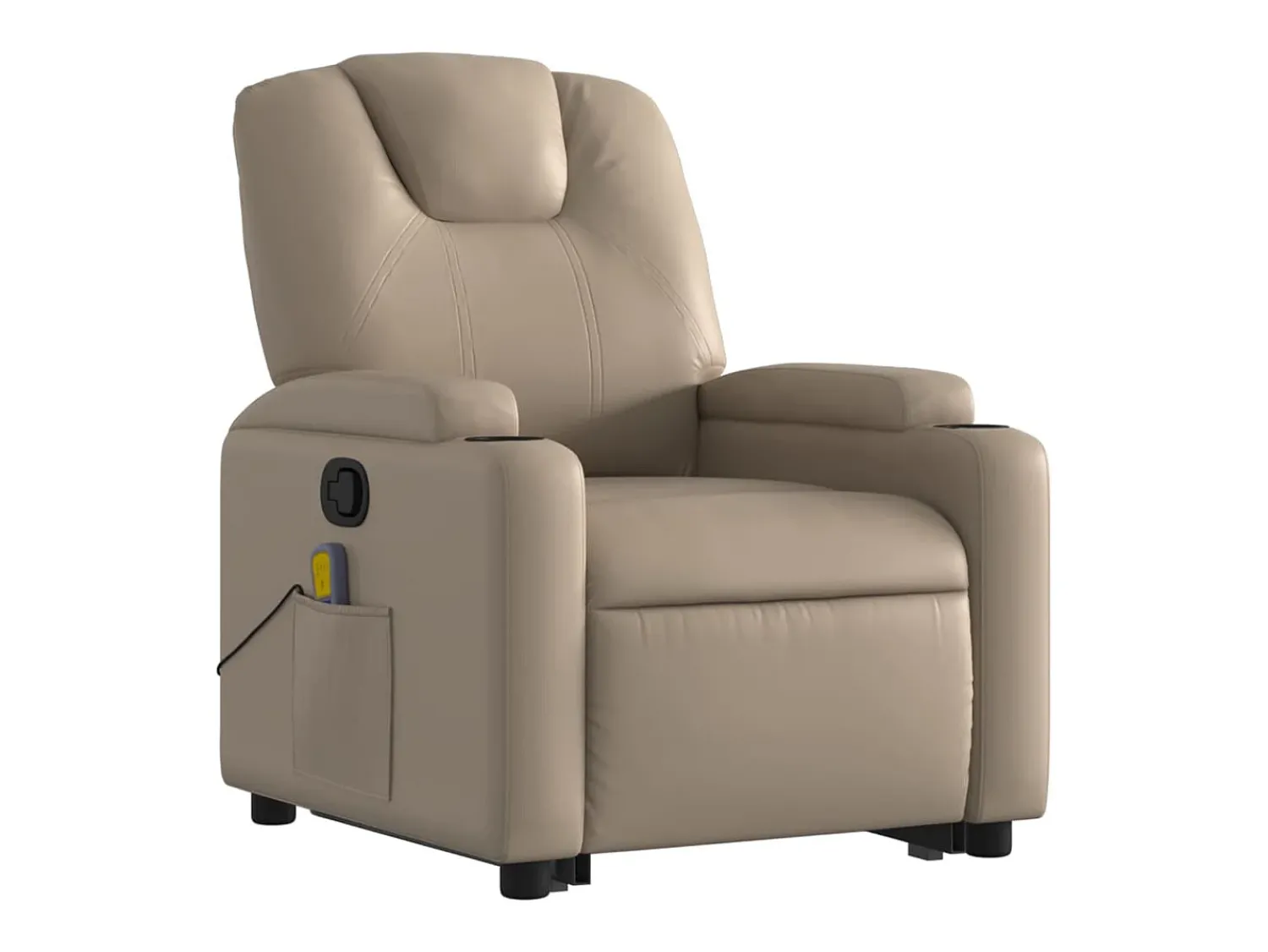 Poltrona| Poltrona massagens reclinável elevatória couro art. cappuccino SHL468170 Castanho