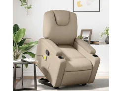 Poltrona| Poltrona massagens reclinável elevatória couro art. cappuccino SHL468170 Castanho