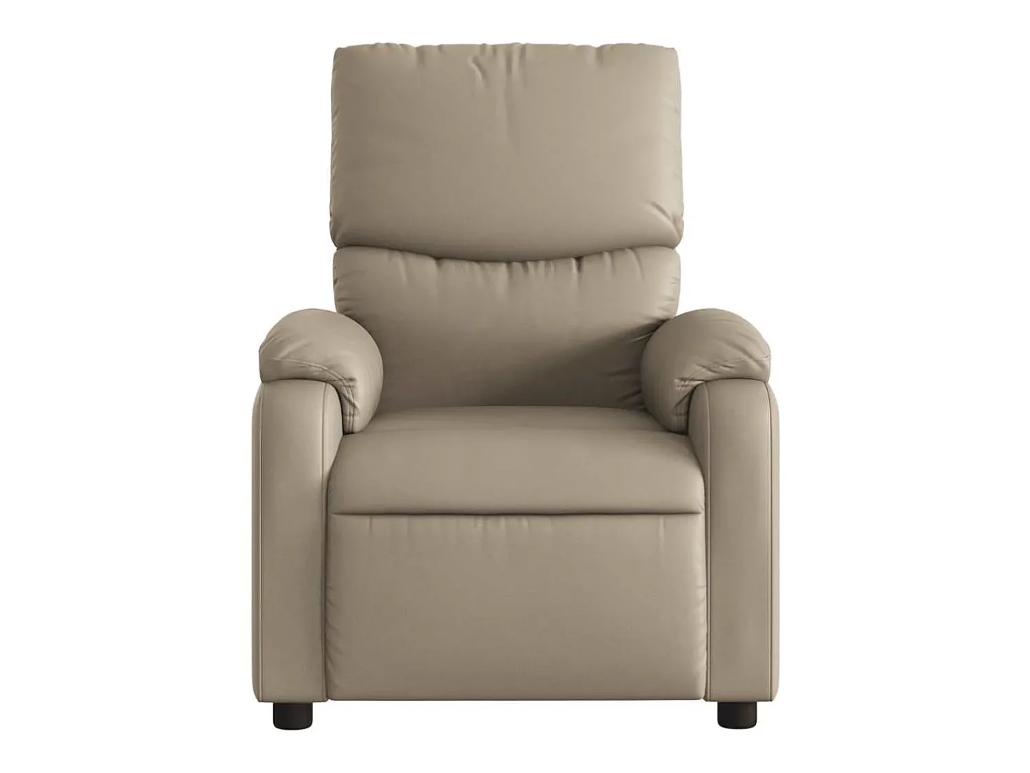 Poltrona* Poltrona massagens reclinável elétrica couro artif. cappuccino SHL488052 Castanho