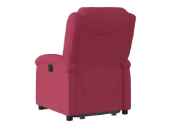 Sale Poltrona massagens reclinável elevatória veludo tinto SHL22225 Vermelho