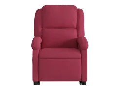 Sale Poltrona massagens reclinável elevatória veludo tinto SHL22225 Vermelho