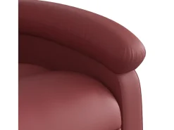 Poltrona*vidaxl Poltrona massagens reclinável couro artificial vermelho tinto Bordeaux