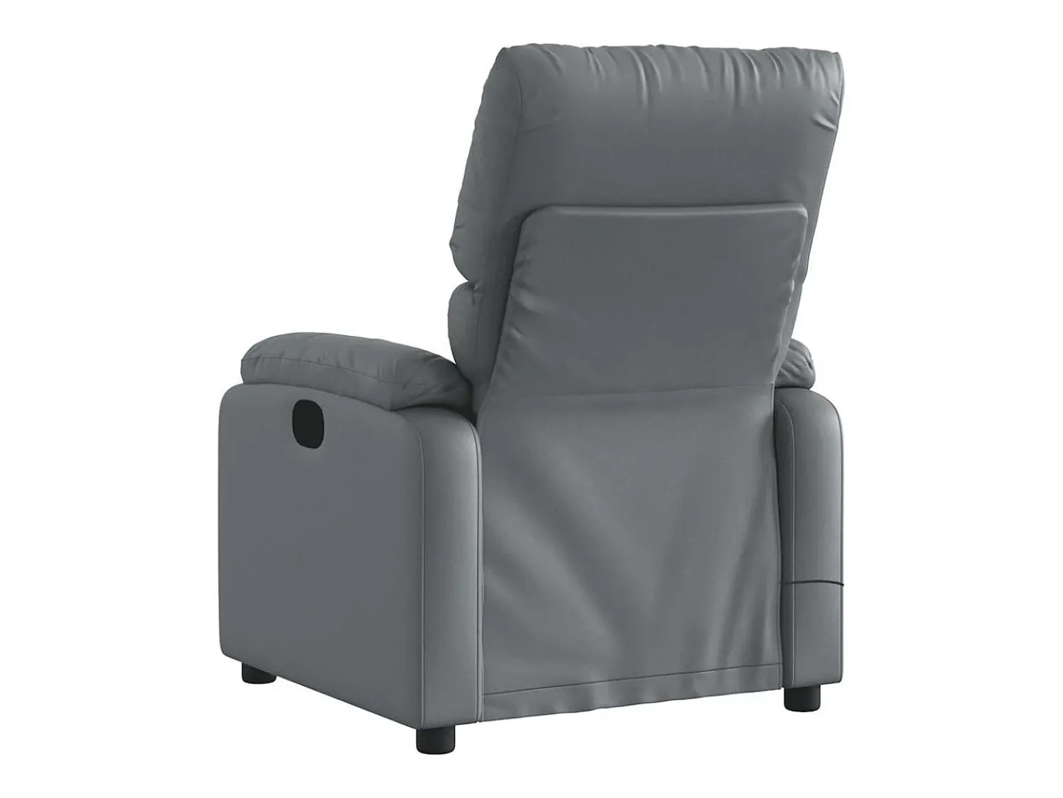 Poltrona massagens reclinável elétrica couro artif. SHL855239 Cinzento