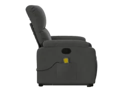 Poltrona massagens reclin. elevatória microfibra cinza-escuro SHL254807^ Poltrona