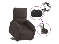 Poltrona* Poltrona massagens reclinável elevatória tecido -escuro SHL247891 Castanho