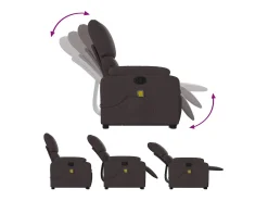 Poltrona* Poltrona massagens reclinável elevatória tecido -escuro SHL247891 Castanho