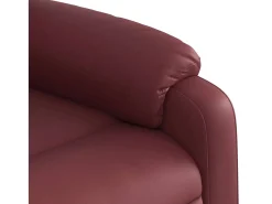 Poltrona| Poltrona massagens reclinável couro artificial tinto SHL317074 Vermelho
