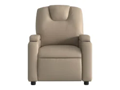 Poltrona* Poltrona massagens reclinável elétrica couro artif. cappuccino SHL322318 Castanho