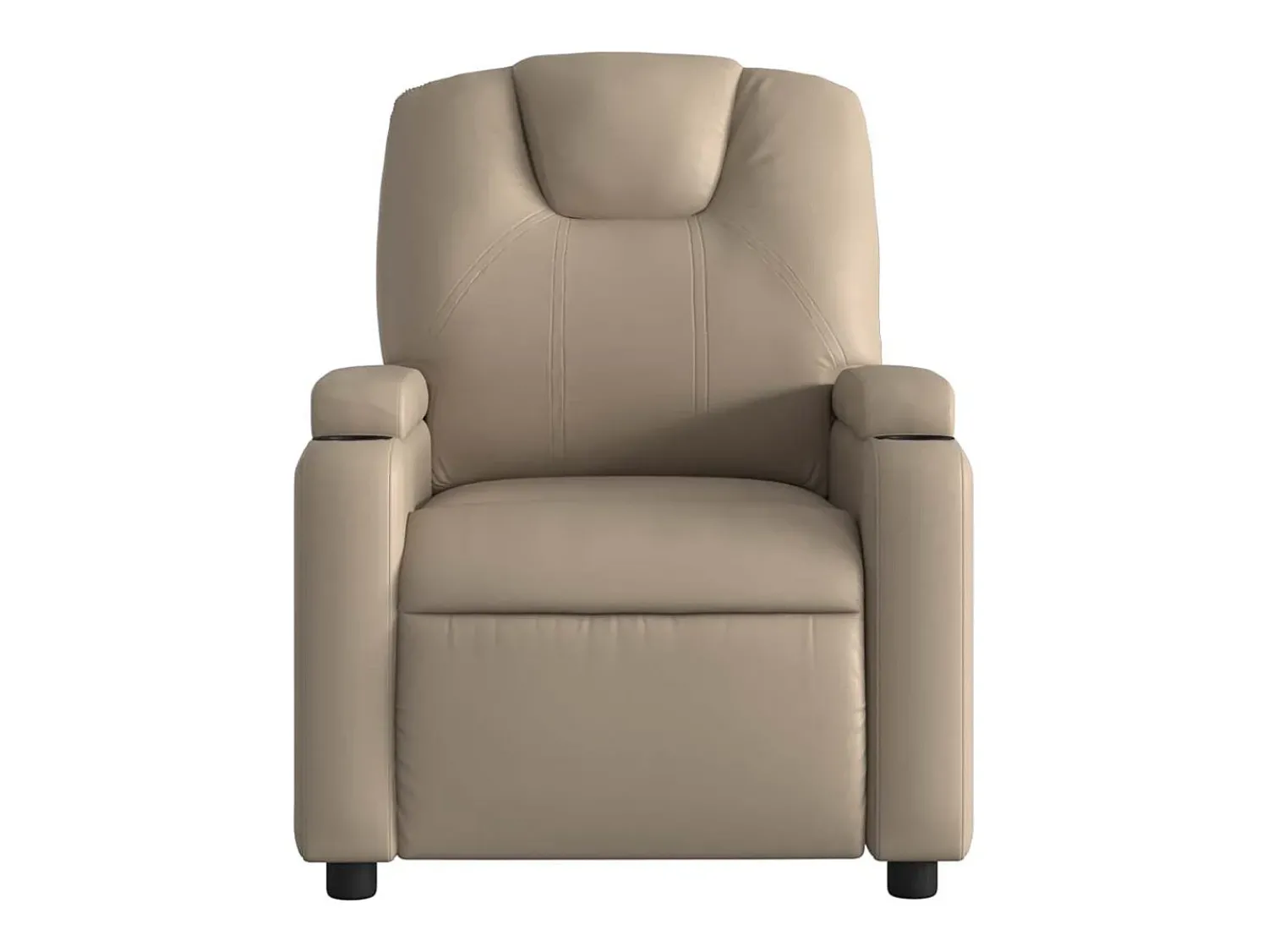 Poltrona* Poltrona massagens reclinável elétrica couro artif. cappuccino SHL322318 Castanho
