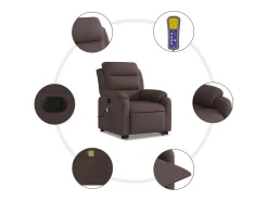 Poltrona* Poltrona massagens reclinável elevatória tecido -escuro SHL201154 Castanho