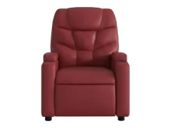 Poltrona| Poltrona massagens reclinável couro artificial tinto SHL197487 Vermelho