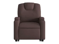Poltrona massagens reclinável elevatória tecido -escuro SHL708248^ Poltrona