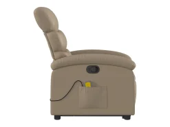 Best Poltrona massagens reclinável elevatória couro art. cappuccino SHL216908 Castanho