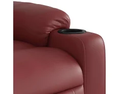 Poltrona massagens reclinável couro artificial tinto SHL909043^ Poltrona