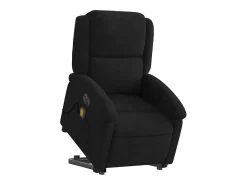 Online Poltrona massagens reclinável elevatória elétrica veludo SHL40003 Preto