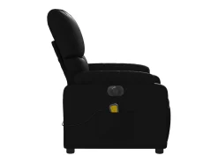 Hot Poltrona massagens reclinável elétrica couro artificial SHL486290 Preto