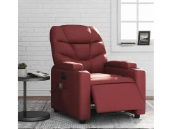 Poltrona| Poltrona massagens reclin. elétrica couro artif. -tinto SHL723646 Vermelho